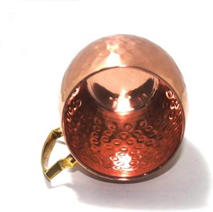 Premium Quality Reine International 450ml Moscow Mule <b>Beer</b> Mug Pure Copper Brass Handle Hammered Metal Leak Proof BPA Free - Product Image 5