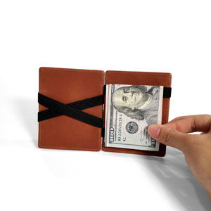 กระเป๋าสตางค์หนังเคลือบน้ำมัน Castello รุ่นใหม่ล่าสุด แบบสั้น เปิดได้ ผลิตจากโพลีเอสเตอร์ มีสีดำ น้ำตาล กรมท่า เขียว แดงเบอร์กันดี - Product Image 1