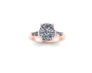 High quality gold silver ladies <b>rings</b> with cushion tapper moissanite cvd colour stone <b>cz</b> 6.21 cts vvs2 d vs1 premium jewellery - Product Image 3