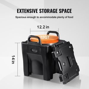 Contenitore Termico Impilabile da 32Qt per Alimenti, Box Catering in Acciaio Inox, Caricamento dall'Alto, in LLDPE per Ristoranti e Hotel - Product Image 4