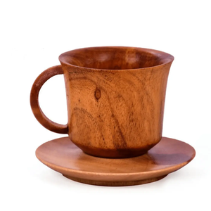 Taza de Té de Madera Moderna Hecha a Mano con Color Personalizado, Vajilla Portátil para Té, Cerveza, Café, Agua, Estilo Desechable - Product Image 1
