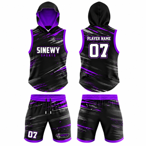 SINEWY SPORTS Conjunto de Uniforme de Flag Football Unisex sin Mangas con Capucha, Absorbente de Humedad, Sublimado, Uniformes Personalizados para Equipos de Adultos - Product Image 1
