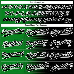 Camiseta de Béisbol Personalizada Verde y Negra para Hombre, Manga Corta, Cuello en V, Absorbe la Humedad, Nombre y Número del Equipo Sublimados - Product Image 4