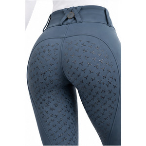 Pantalones de equitación para mujer, corte ajustado, agarre de silicona, entrenamiento, personalizados, cintura alta, elásticos, de alto rendimiento - Product Image 5