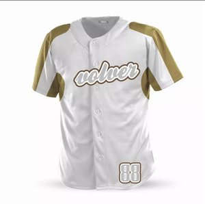 Camiseta de Béisbol Volver para Hombre, Roja, Sin Mangas, con Botones al Frente, 100% Poliéster Transpirable, Diseño a Cuadros, Nombre del Equipo Impreso, Número 33 - Product Image 2