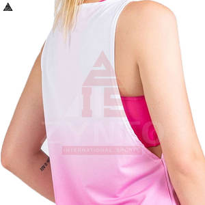 Tops Deportivos de Primera Calidad al por Mayor para Mujer, Tops Transpirables de Secado Rápido, Tops Deportivos de Algodón y Poliéster con Colores Personalizados - Product Image 3