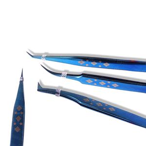 Pinzas para Pestañas con Recubrimiento de Color Titanio para Abanicos de Pestañas Mega Volumen, Antiestáticas, Antideslizantes, Herramientas para Artistas de Pestañas, Aplicador de Pestañas - Product Image 4