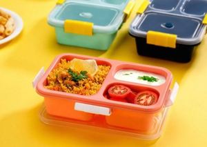 High Quality 3 <b>Compartments</b> 1000ml Leak Proof Durable Plastic <b>Lunch</b> <b>Box</b> for Home and Office Use at Bulk Price - Product Image 5