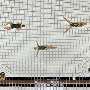 งานตกแต่งสระว่ายน้ำ ลายโมเสคดีไซน์นักว่ายน้ำ ภาพจิตรกรรมฝาผนังแบบกำหนดเอง กระเบื้องโมเสคห้องน้ำระดับไฮเอนด์ - Product Image 1