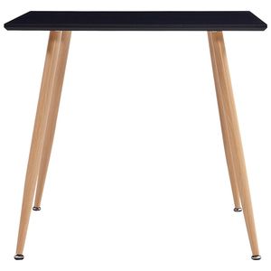 Tavolo da pranzo in rovere e nero 31.7 "x 31.7" x 28.7 "MDF Design elegante per uso domestico - Product Image 2