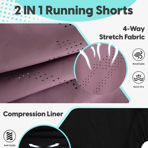 Shorts de compression de sport pour hommes de haute qualité, 100 % polyester, motif uni, respirant, coupe ajustée, vêtements de fitness décontractés - Product Image 5