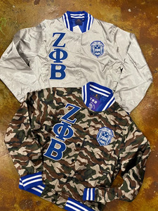 เสื้อแจ็คเก็ตซาติน Zeta Phi Beta แบบกันน้ำ มีฮู้ด สำหรับฤดูหนาว แจ็คเก็ตลำลองผู้ชาย ตกแต่งสไตล์วินเทจ - Product Image 2