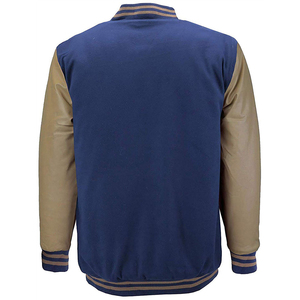 PIHA SPORTS Men's Winter Baseball Letterman School College Bomber Varsity Jacket <b>Black</b> Quick Dry & Windproof - Product Image 4