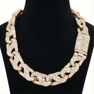 Cadena Cubana de Lujo con Incrustaciones de Diamantes, Collar de Acero Inoxidable, Joyería Hip Hop con Piedras de Imitación de Diamante, para Fiestas, Regalo para Hombre - Product Image 6