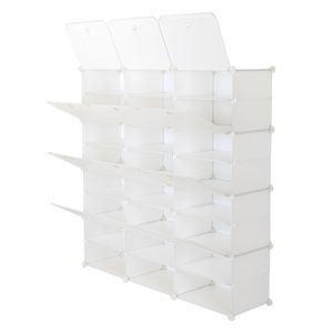 Scarpiera Portatile a 8 Livelli per 48 Paia, Organizzatore a Torre con 24 Scomparti, Armadio Contenitore Espandibile per Tacchi e Stivali, Contenitori Cubici - Product Image 1