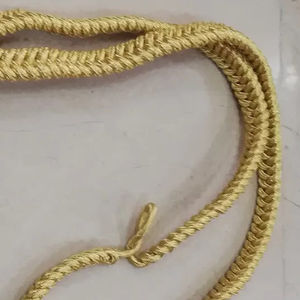 Aiguillette de Alambre Dorado y Plateado de Moda, Banda Personalizada con Dos Borlas, Cordón para Vestido Ceremonial 2026, Aiguilletes OEM - Product Image 4