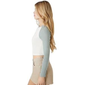 2026 Fashion Wear <b>Top</b> Selling Lightweight Material Reglan Sleeves Crop Short Length Design Slim Fit Women's Long Sleeve Shirts - Product Image 5