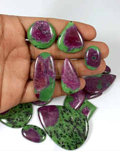 Cuentas de Piedra Cabujón de Zoisita Rubí Natural de Alta Calidad, de Formas Mixtas, Sueltas, Personalizadas para la Fabricación de Joyas y Colgantes - Product Image 4