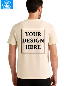 Men's Custom Printed O-Neck Short Sleeve T-Shirt 100% Cotton Jersey Casual Premium Quality Quick Dry Breathable Eco-Friendly - Product Image 2