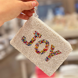 Monedero de algodón con texto bordado y cuentas, diseño de arcoíris, accesorio deportivo, OEM, alta calidad, inspirador - Product Image 3