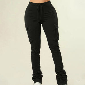 Conjunto de dos piezas de ropa casual de invierno para mujer, estilo streetwear, pantalones acampanados de cintura media, ideal para fiestas y viajes. - Product Image 3