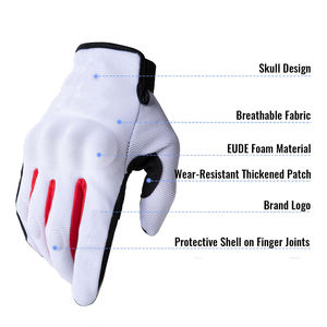 Gants de moto respirants à doigts complets personnalisés pour la conduite en extérieur, les sports, la protection, la course de motocross, les gants de moto pour hommes, équipement de moto - Product Image 2