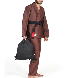 Kimono de Jiu Jitsu Brasileño Personalizado de Alta Calidad para Adultos Unisex, Color Marrón, Opción Frontal, Duradero, Transpirable y Ligero para Artes Marciales - Product Image 2