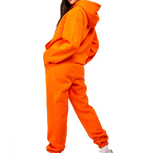 Survêtement élégant et léger pour femme grande taille automne/hiver, broderie appliquée, logo personnalisé, 100 % coton, facile à laver, usage quotidien - Product Image 5