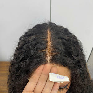 Vente chaude perruque noire birmane Big Curl avec fermeture 2x6 | Cheveux humains vietnamiens super doublement étirés - Product Image 3