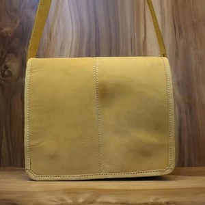 Bolso de cuero genuino hecho a mano, bolso de mensajero, bolso de cuero genuino, bolsos de cuero para mujer - Product Image 1