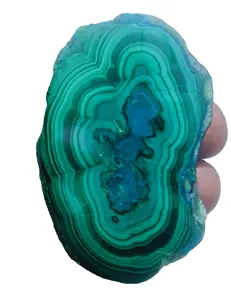 천연 말라카보 숑 원석 녹색 말라카이트 슬라이스 스톤 말라카이트 슬라이스 보석 보석 만들기 원석