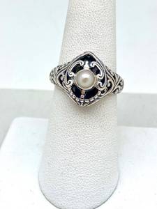 Pearl <b>Ring</b> Elegant Gemstone Jewelry Women Gift Handmade <b>Adjustable</b> Wholesale Supplier - Product Image 5