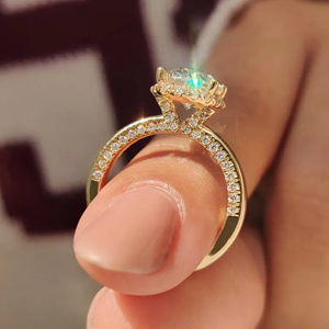 Anillo de Compromiso de Diamante Moissanite en Forma de Corazón, Plata de Ley 925, Chapado en Oro, Anillo de Promesa para Mujer, Joyería Fina para Boda, Regalo - Product Image 3