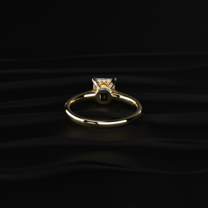 Bague solitaire en diamant de forme princesse cultivé en laboratoire, double halo caché, certifiée IGI, couleur D à F, 2,00 ct au centre, 0,30 ct sur les côtés, 2,30 ct au total. - Product Image 3