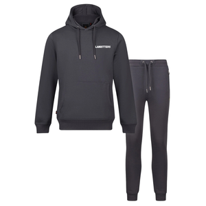 Men's Drawstring Hoodie Tracksuit Set <b>Cuffed</b> <b>Jogger</b> Trousers Regular Fit Casual Two Piece Pullover Outfit Custom OEM ODM Apparel - Product Image 1