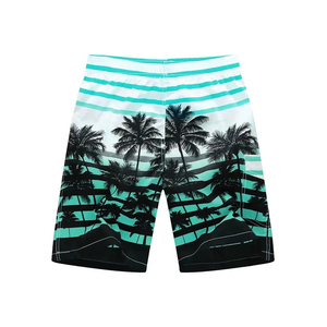 Wholesale Summer Beach <b>Board</b> 100% Polyester Casual Mid Waist Breathable Quick Dry Swim Shorts with Pocket Shorts For Men's - Product Image 2