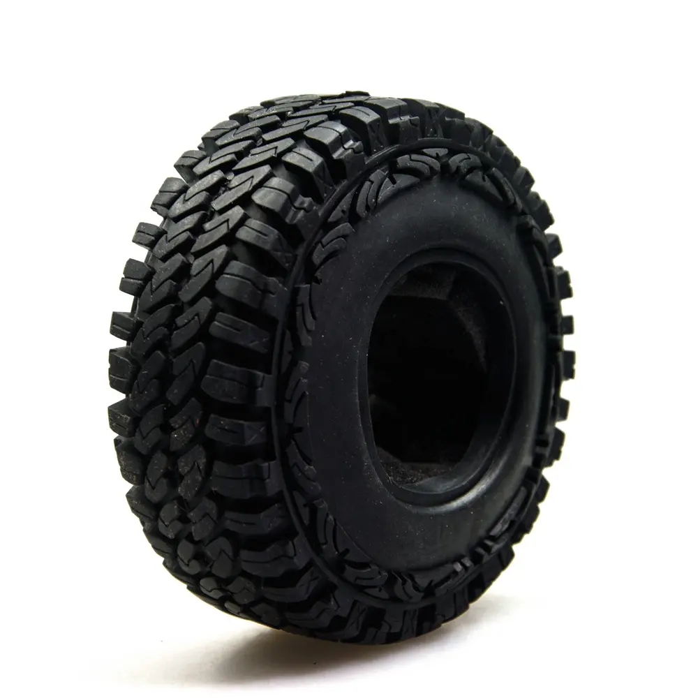 Beadlock 1.9" Wheel Rim Rubber Tires 114mm OD for SCX10 CC011/10 RC Rock Crawler Car Parts