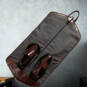 Sac de transport pour costumes en cuir véritable fait main, robuste, pour voyage décontracté et simple – Vente en gros - Product Image 2