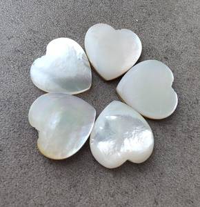 Cabochon en nacre naturelle en forme de cœur, pierre précieuse calibrée pour bijoux, pierre de guérison en cristal - Product Image 5