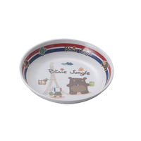 Assiette ronde en mélamine, assiette à dessert profonde, vaisselle incassable pour restaurant, pour école maternelle, pour enfants