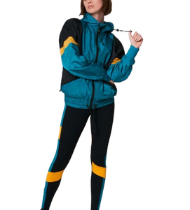 Chaqueta Cortavientos con Capucha y Cordón Ajustable para Mujer, Diseño Color Block, Talla Grande, Impermeable y Resistente al Viento, para Verano - Product Image 3