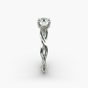 Premium 925 Sterling <b>Silver</b> Round Brilliant Cut Moissanite Engagement <b>Ring</b> Classic <b>Solitaire</b> Fine Jewelry Wedding Anniversary - Product Image 1