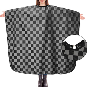 Capas de Peluquería Personalizadas Resistentes a la Decoloración, Capas de Peluquero Profesionales de Poliéster a Cuadros Resistentes a Químicos - Product Image 2