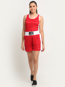 Conjunto de Uniforme de Boxeo Personalizado para Mujer, Blanco y Dorado, Sujetador Deportivo y Pantalones Cortos Estilo Falda, Equipo Profesional de MMA y Muay Thai - Product Image 2