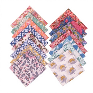 ผ้าพันคอผ้าฝ้ายพิมพ์ลายบล็อกทำมือแบบอินเดีย  หลากสีสัน สไตล์โบโฮ ใช้ได้ทั้งพันคอ พันศีรษะ หรือพันข้อมือ เหมาะสำหรับกิจกรรมกลางแจ้ง  ลายชนเผ่า - Product Image 1