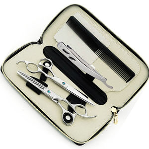 New Style Sharp Barber <b>Thinning</b> Shears Kit with <b>Mirror</b> Polish Stainless Steel Scissors Set Steel Handle Comb Lightweight - Product Image 4