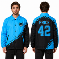 Veste Coach Fine Premium avec Logo Brodé Personnalisé sur le Devant, Transfert Sérigraphié, Polyester/Coton, Été, Vente Directe Usine