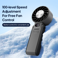 Kinscoter Nouveau Ventilateur de Poche Refroidissant 3600mAh, Ventilateur Portable Pliable à Contrôle Libre 100 Niveaux, Mini Ventilateur Personnel Haute Vitesse