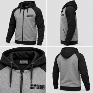 เสื้อฮู้ดซิปผู้ชายสไตล์สตรีทลำลองแบบสปอร์ต ดีไซน์ทนทาน กระเป๋าลึก สามารถปรับแต่งได้ - Product Image 4