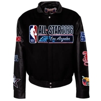 Veste universitaire décontractée en laine et cuir brodée style Jeff Hamilton All-Star 2026 Los Angeles de qualité supérieure |   Commemoratif B2B